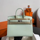 Hermès Birkin 25 Sellier Vert Fizz Epsom Silver Hardware
