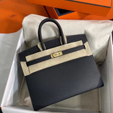Hermès Birkin 25 Sellier 89 Black Epsom Gold Hardware