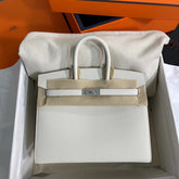Hermès Birkin 25 Sellier 10 Craie Epsom Silver Hardware