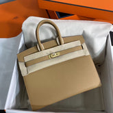 Hermès Birkin 25 Sellier 4B Biscuit Epsom Gold Hardware
