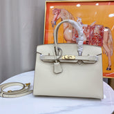 Hermès Birkin Style 25/30 Sellier in Craie Epsom Leather (Gold Hardware)