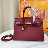Hermès Birkin Style 25/30 Sellier in Bordeaux Epsom Leather (Gold Hardware)