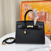 Hermès Birkin Style 25/30 Sellier in Noir Epsom Leather (Gold Hardware)