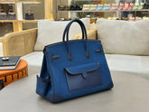 Hermès Birkin Cargo 35 in Bleu Marine Toile Goéland and Swift Leather (Palladium Hardware)