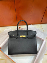 Hermès Birkin 30 Retourne in Noir Togo Leather (Gold Hardware)