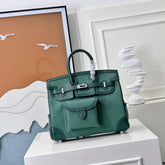 Hermès Birkin Cargo 25 Green Swift Leather and Canvas Splicing Bag