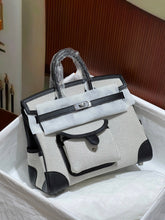 Hermès Birkin Cargo 25 Black Leather and Ecru Canvas Multi-Pocket Mini Bag