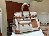 Hermès Birkin Cargo 35 Gold Leather and Ecru Canvas Multi-Pocket Bag