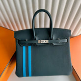 Hermès Mini Birkin 25cm Officier Edition in Cypress Green Togo & Swift Calfskin
