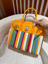 Hermès Birkin 30cm HSS Edition in Amber Yellow with Rainbow Swift Fringe