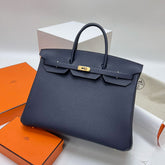 Hermès Birkin 30 Retourne in Etoupe Suede Grizzly with White Stitching (Gold Hardware)