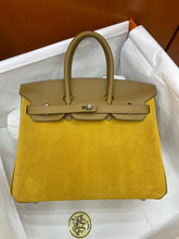 Hermès Mini Birkin 25cm Grizzly Edition in Weimaraner Beige & Suede (Silver Hardware)