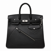 Birkin 40 Rock Sellier in Noir Swift Leather (Palladium Hardware)