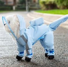 Small Dog Raincoat & Rain Shoes SetFull-Coverage Reflective Dog Jacket with D-RingDogs