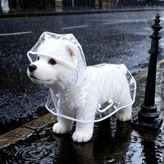 Waterproof Pet Raincoat With Hood And Button Closure