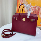 Hermès Birkin 25cm Rouge H Bordeaux Red Gold Hardware Bag Y Stamp