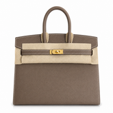 Birkin 25 Sellier 18 Etoupe Epsom Gold Hardware