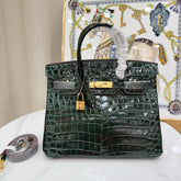 Hermès Birkin Vert Titien Matte Alligator Gold Hardware