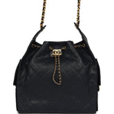 Chanel Medium 25 Hobo Bag Dark Navy Caviar Antique Gold Hardware