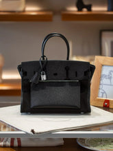 Hermès Birkin à l'envers, black canvas & all black colorway