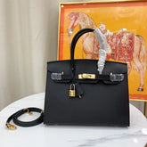 Hermès Birkin Sellier 25 Black Epsom Leather Gold Hardware