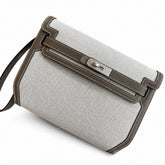 Hermès Kelly Depeches 25 clutch, canvas and swift leather (with additional shoulder strap), can be carried cross-body, can be carried by hand or on the wrist, daily needs, seamless switching between business
