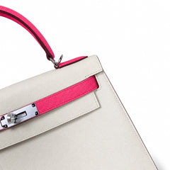 Custom order💕kelly25 milkshake white lipstick powder epsom silver buckle handmade