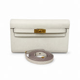 Hermès Kelly woc epsom, milkshake platinum buckle, Hass leather, handmade wax thread, all-steel hardware, top-selling market currency