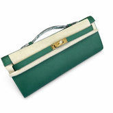 Hermès Kelly Cut 31 Clutch Epsom Leather Picture Malachite Green