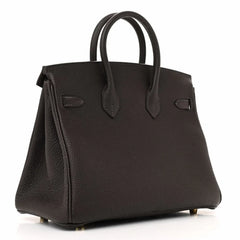 Birkin 25 Togo handbag is made of extremely soft calfskin