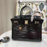 Hermès Birkin Bag, Crocodile-Grain Top-Grain Cowhide Leather, In-Seam Gold Hardware