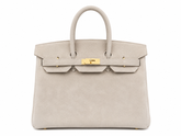 Birkin 35 Retourne in Etoupe Suede Grizzly (Gold Hardware)