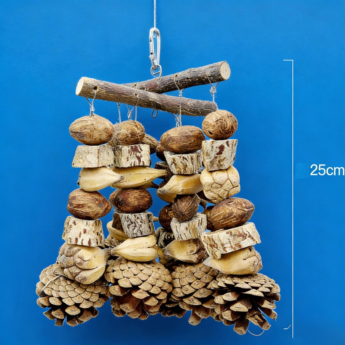 Natural Wood Parrot Foraging Toy, Beak Grinding Chew Toy