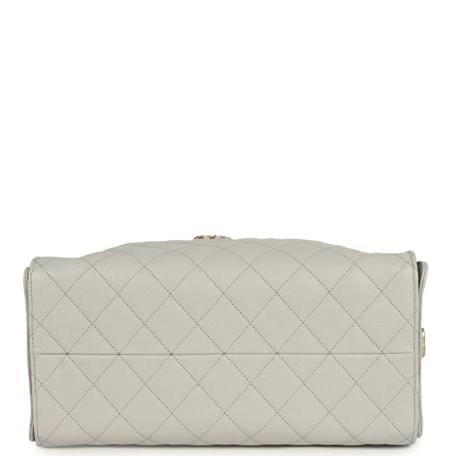 Chanel Medium 25 Hobo Bag Light Grey Caviar Antique Gold Hardware