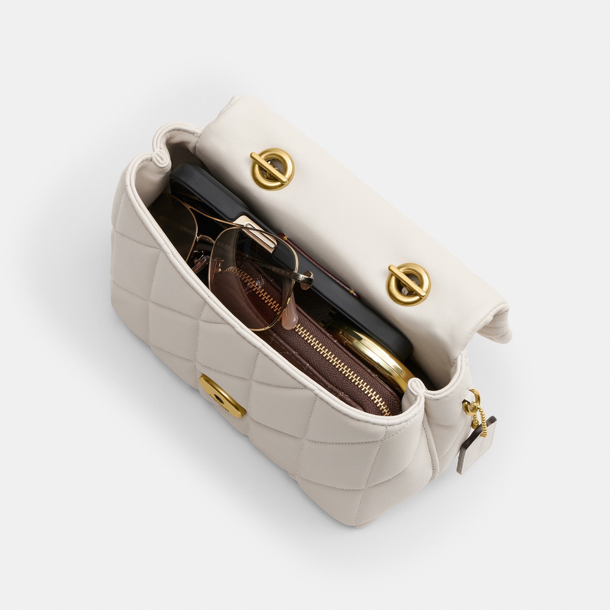 Tabby Top Handle Bag With Quilting