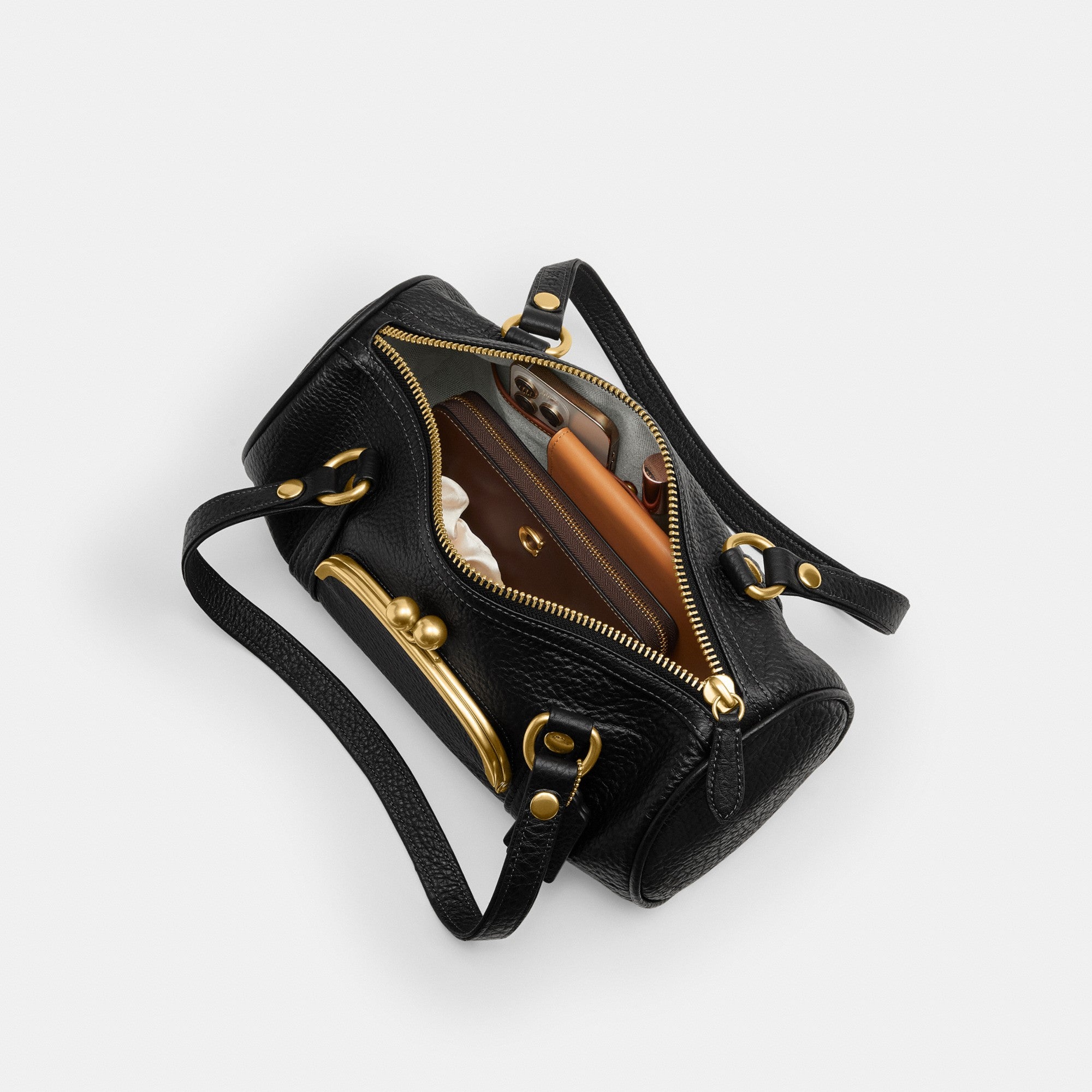 Kisslock Barrel Bag