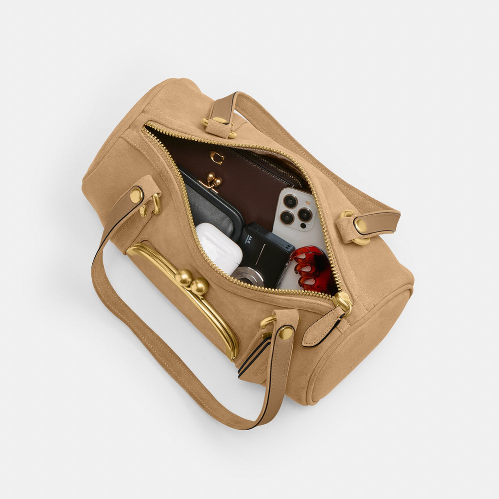 Kisslock Barrel Bag