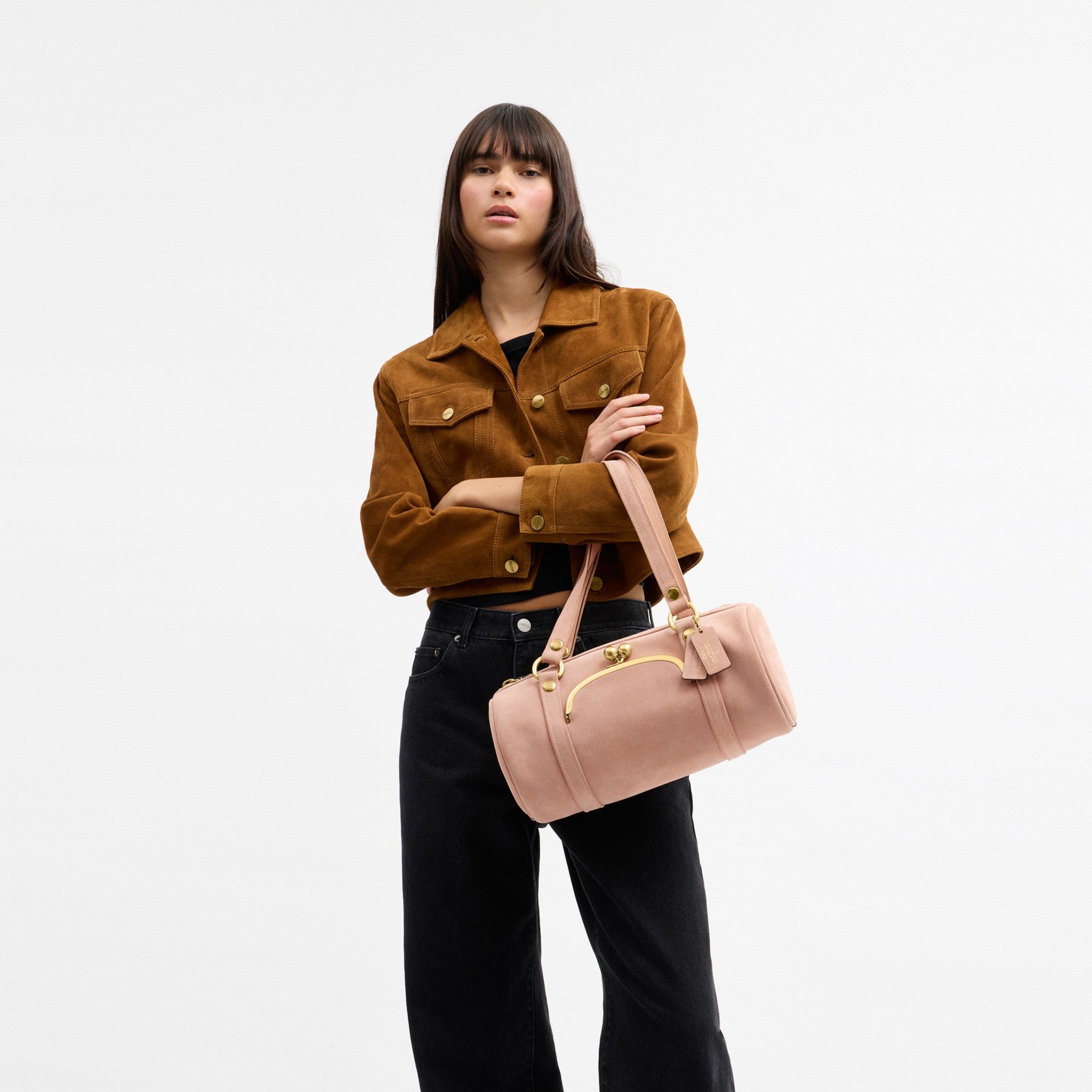 Kisslock Barrel Bag