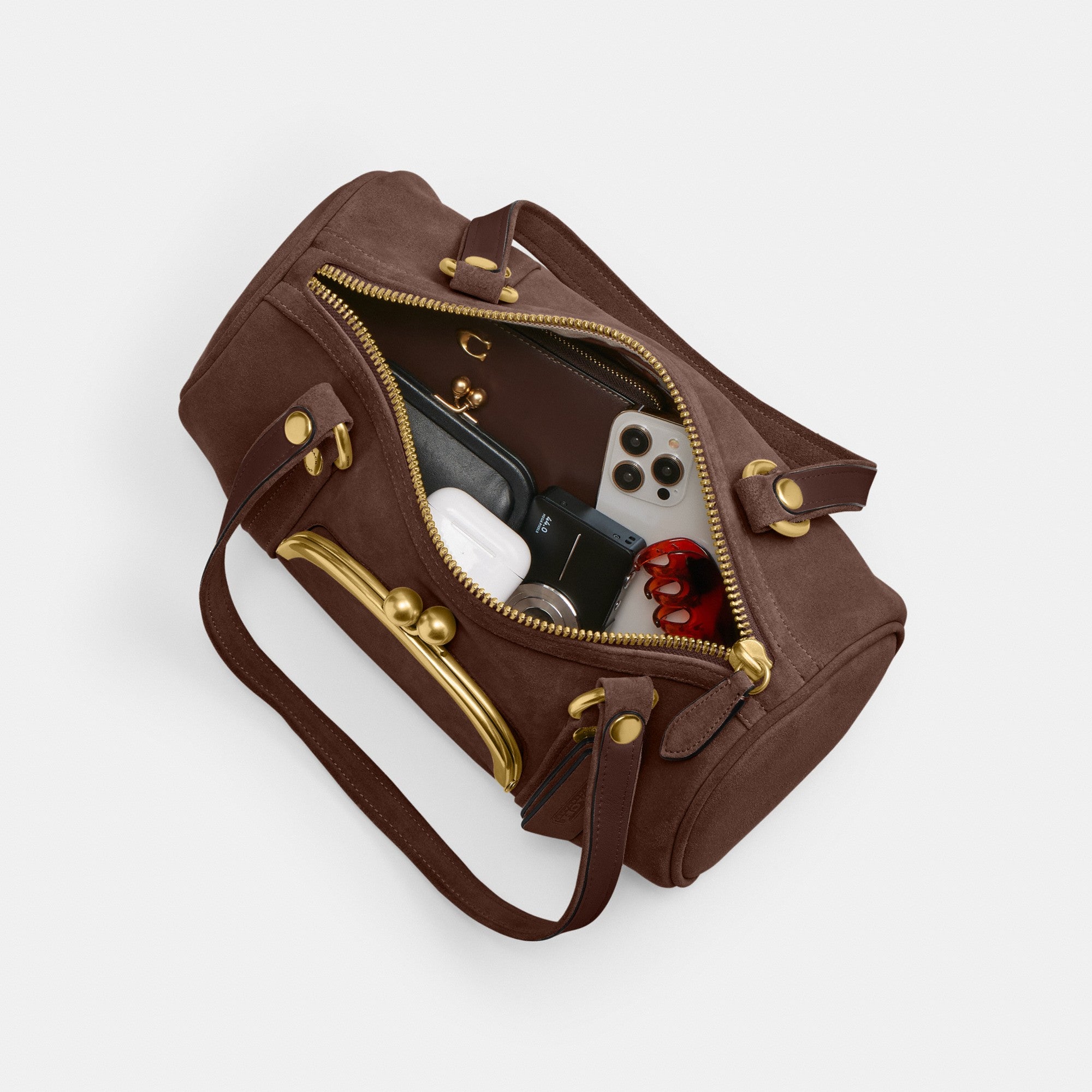Kisslock Barrel Bag
