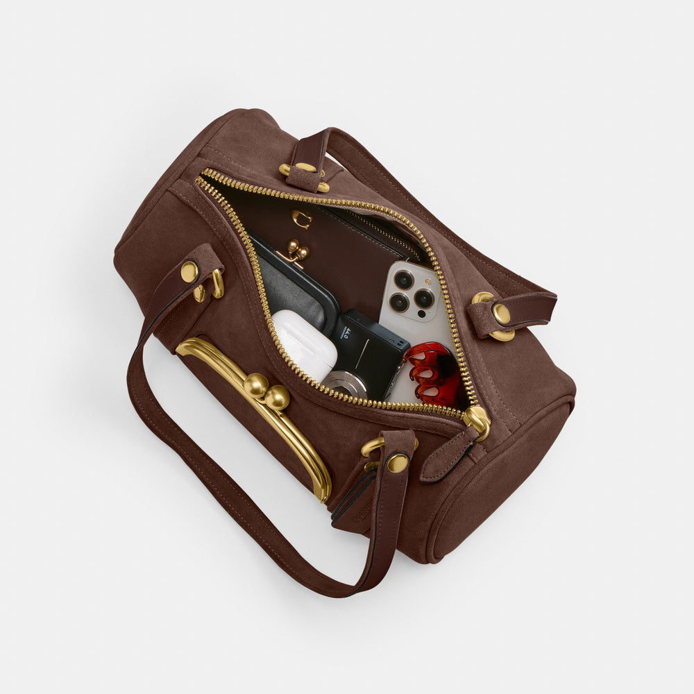 Kisslock Barrel Bag
