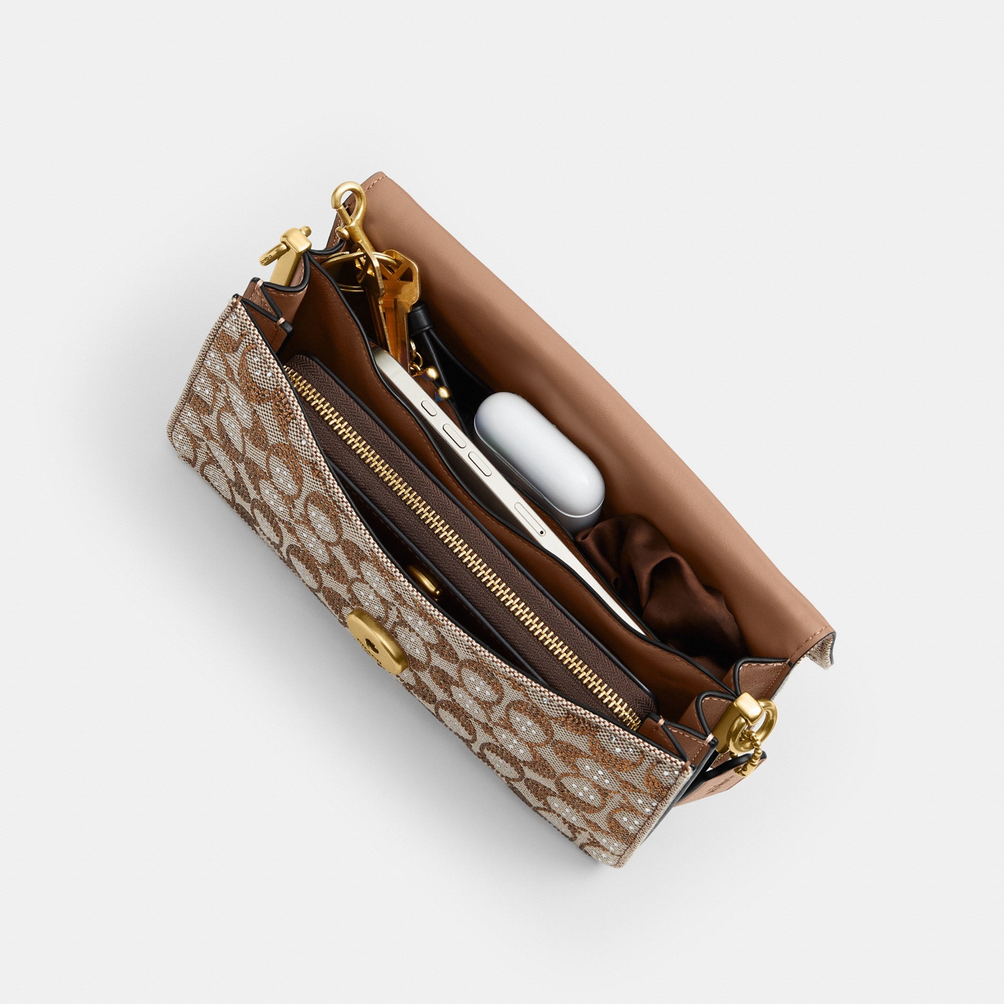 Tabby Shoulder Bag 26 In Crystal Signature Jacquard