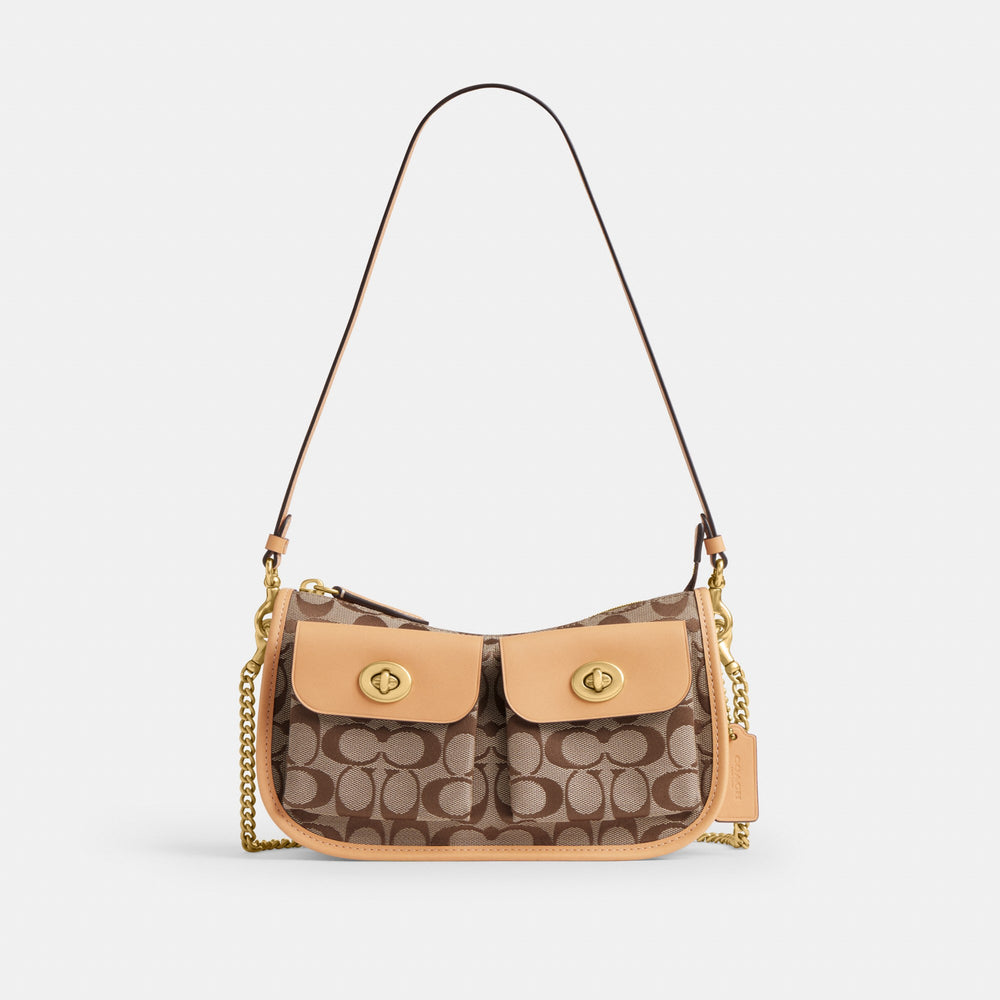 Twin Turnlock Waverly Bag In Signature Jacquard