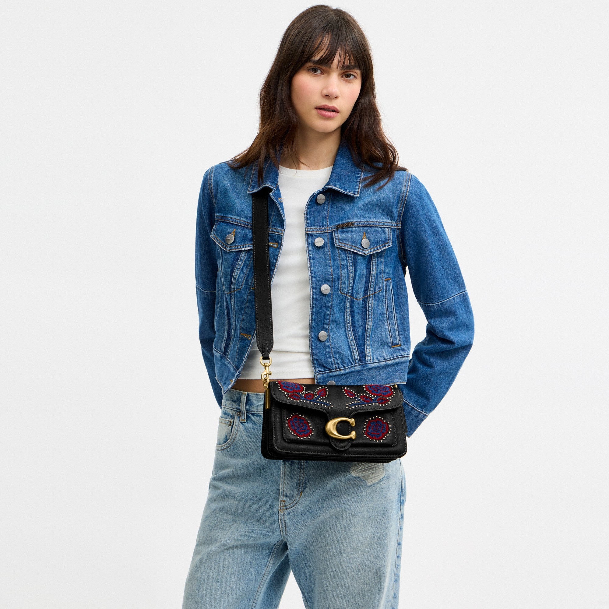 Tabby Shoulder Bag 26 With Embroidered Americana
