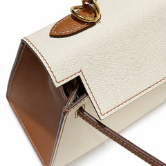 Kelly 25cm color-blocked Epsom leather, classic leather and color matching