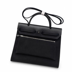 Herbag 31Cm pure black (universal version for both men and women, the most academic bag God's name: Her bag) real shot upgraded version detail picture It has one more back pocket than the original Kel