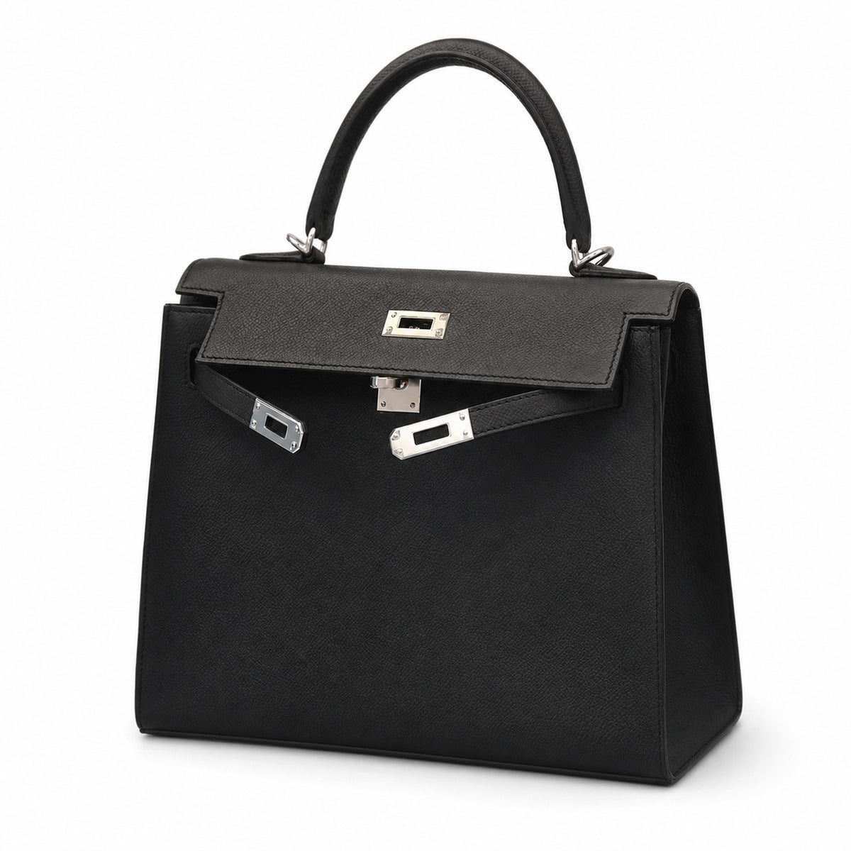 👀kelly Epsom 25cm [Black Silver]——Small and cute🥰