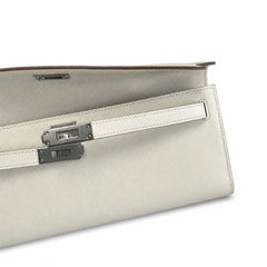 Kelly Cut 31 Clutch Epsom Leather Picture Milkshake White